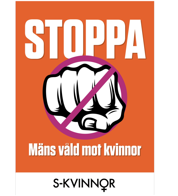 Affisch – Stoppa mäns våld mot kvinnor
