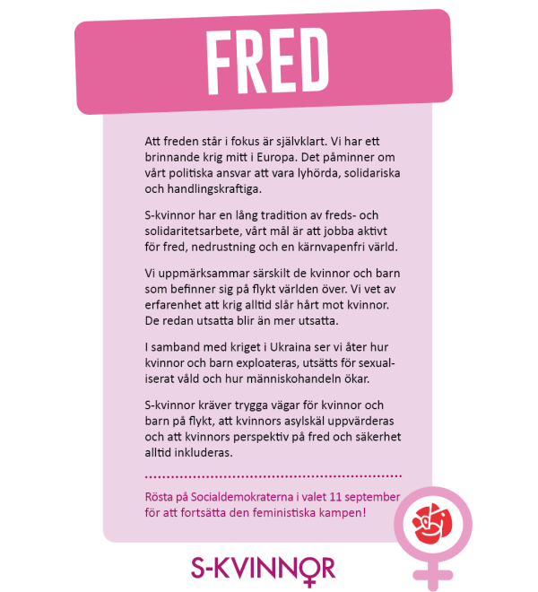 Flygblad – Fred